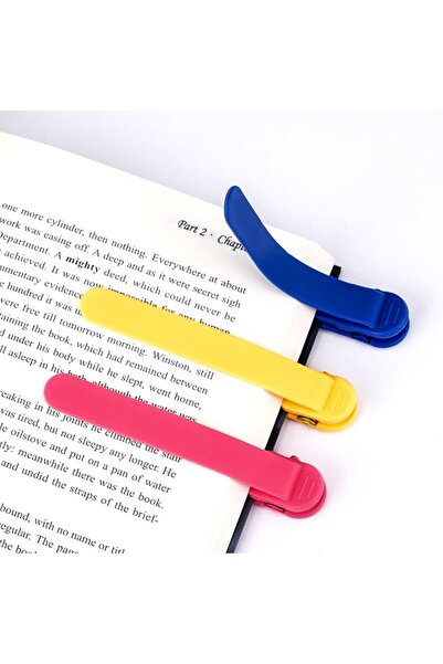 Yelajoy 3 قطع من علامات الكتب الأوتوماتيكية، مشابك تتبع الصفحات بدون استخدام ...