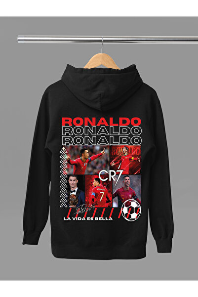 MAGORS Christiano Ronaldo Printed Cotton Long Sleeved 3-Yarn Hooded Sweatshirt