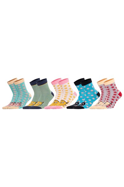 Biggdesign Pack of 5 - Cat Design Socks
