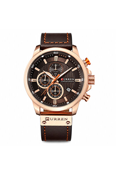 Curren Mens Quartz Analog Calendar Fashion Waterproof Leather Band Wrist Watc...