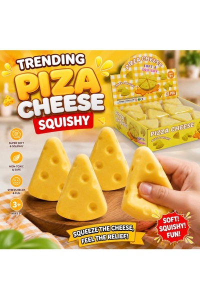 bs bellss accessory Pizza Cheese Squishy Üçgen Peynir Stres Oyuncağı