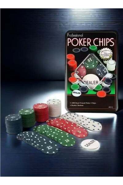 Qadro GIFT 100pcs Poker Chip Set Card Gaming Perfect for Gifts, Family Games,...