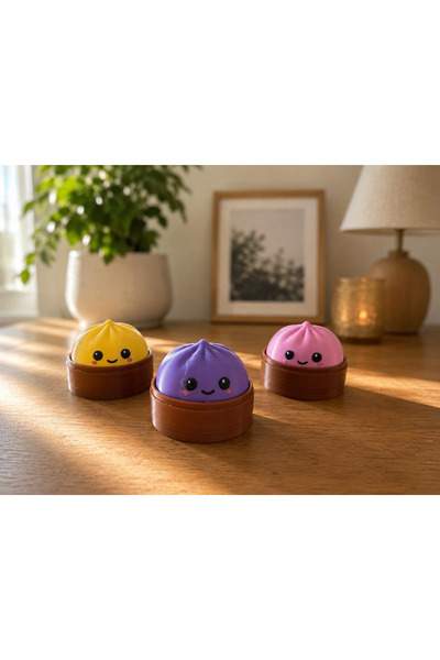 Genel Markalar Dumpling Clicker Anahtarlık -Buhar mantısı