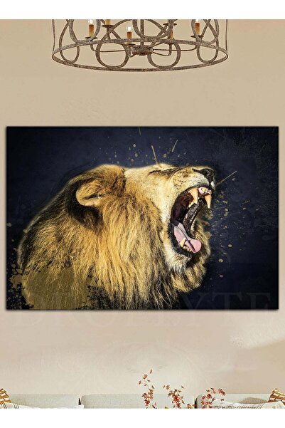Droplyte Beautiful Lion Painting Wall Art Canvas with Wooden Frame Home Decor...