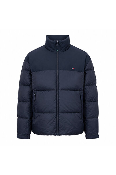 Tommy Hilfiger Mix Media Puffer 154AP164-MID Erkek Mont Lacivert