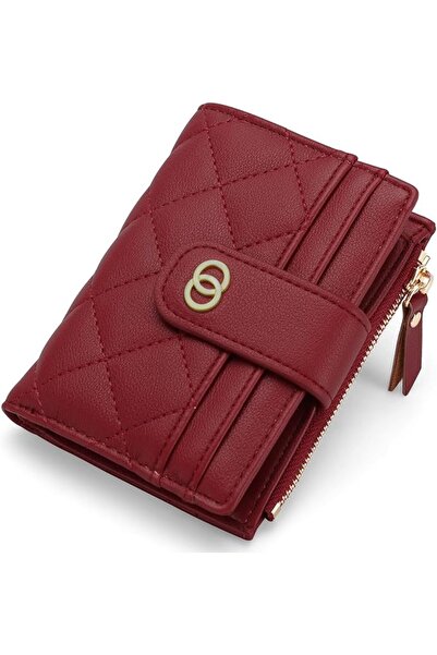 NALACAL Minimalist Small Zipper Wallets for Women, Slim Bifold PU Leather Hol...