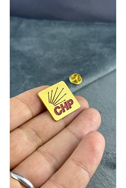 Kuyumcudan CHP Altı Ok Altın Kaplama Yaka Rozeti