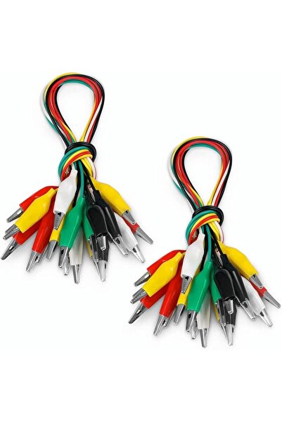 TERRIFI Alligator Clips Electrical, 5-Color 21.5inch Test Leads with Alligato...