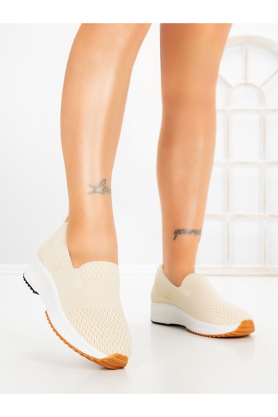 EMAS Beige ladies' sneakers made of Dumira textile material