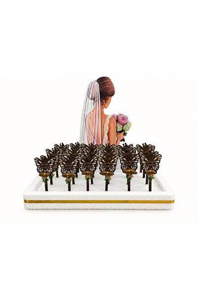 Generic Brand Bride Family Wooden Butterfly Wedding Gift Favors – 24 Pieces w...