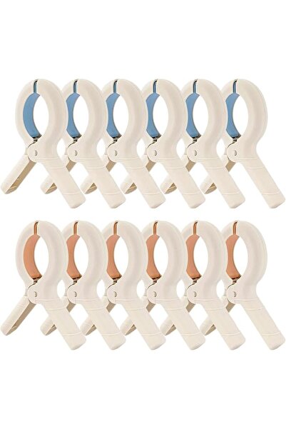 SYOSI Beach Towel Clips, 12 Pack 3.94 Inch Windproof Chair Clips, Durable Pla...