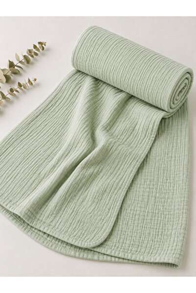 MARKOLL Muslin Fabric Baby Blanket 4 Layers Soft Breathable Baby Kids Blanket