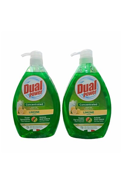 Dual Power Set 2x Detergent de vase, Gel, Super-concentrat, Putere dublă, Lăm...