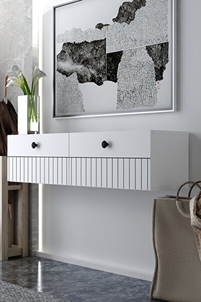 Dekortis Home Dekor 120DHDTDR7B İLAY LAZER DESEN DUVARA MONTE DRESUAR BEYAZ