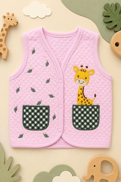 KUZENLER BEBE BEBEK 3-6-9-12 AY %100 PAMUKLU YENİDOĞAN YELEK kb1352