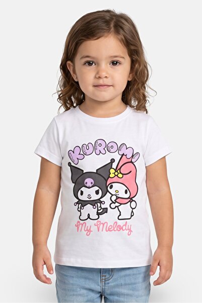 SANRIO Toddlers Girl Hello Kitty And Friends Short Sleeve Top, White