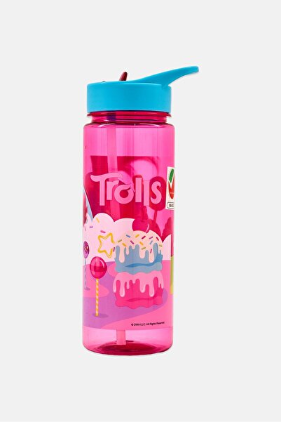 Dreamworks Trolls Water Bottle, 650ml, Pink