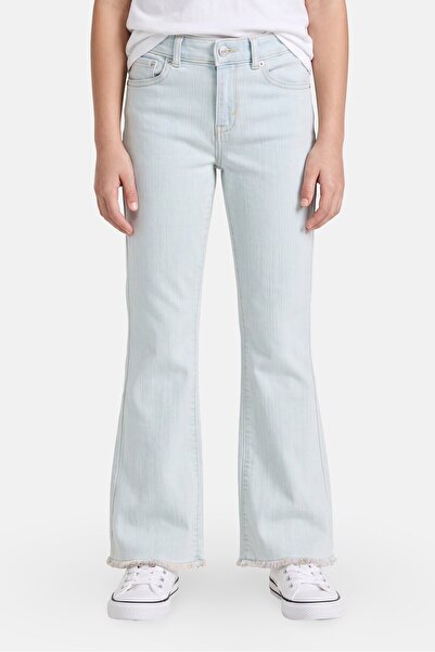 Levi's Kids Girl Slim Fit Washed Stretchable Flare Jeans, Blue