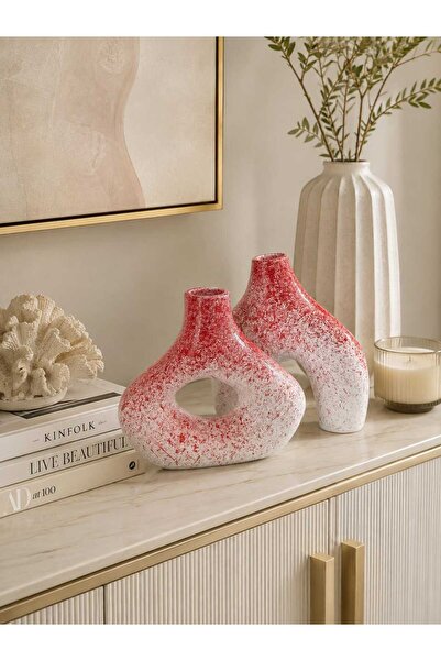El Yapımı Modern Çini Vazo (2li set)