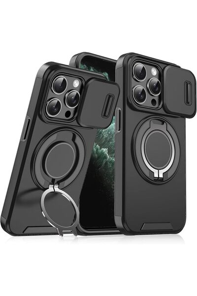 GENERAL for iPhone 11 Pro Case with Stand Phone Cover,Black