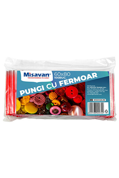 Misavan Pungi cu fermoar Misavan, 6*8cm, 100 buc/ set