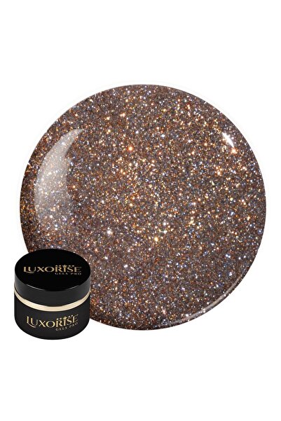LUXORISE UV Construction Nail Gel RevoFlex Glitz 15ml, Moonstone Greige
