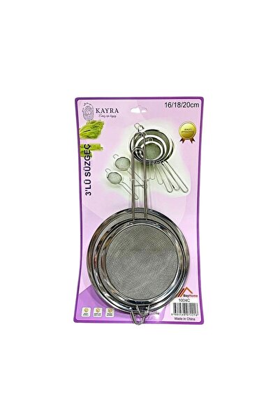 Royaleks Steel 3-Piece Strainer 16-18-20 cm
