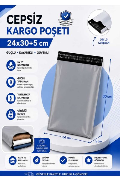 Cepsiz Kargo Poşeti 24*30*5 cm