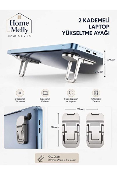 btm home 2 Kademeli Laptop Yükeltme Ayağı - 1 Çift