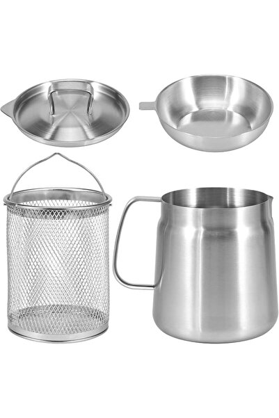 guniata Deep Fat Fryer, Stainless Steel Pot with Basket with Filter Lid and F...