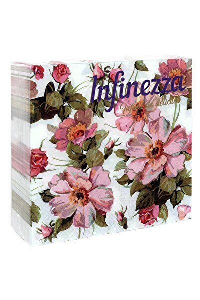 Misavan Servetele masa Infinezza White Flowers, 33x33cm, 3 straturi, 20 bucat...