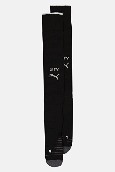 Puma Men Brand Logo Manchester City Football Socks, Black