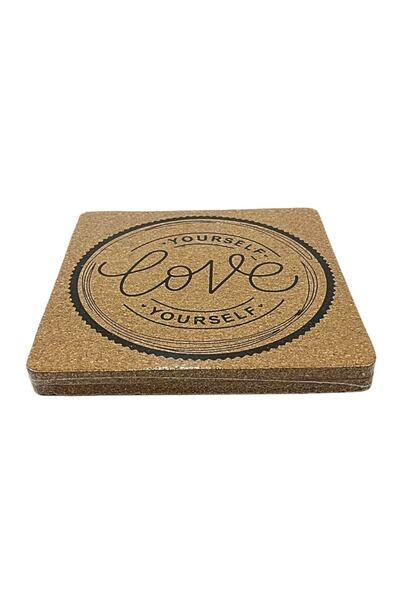 Royaleks 2-Piece Square Cork Coaster