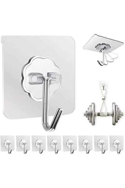 DDMY Adhesive Wall Hooks for Hanging Heavy Duty 50 lbs Large Hooks for Walls ...