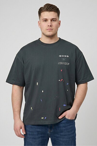 Good For Nothing Men Crew Neck Short Sleeve Graphic Print T-Shirt, Dark Green