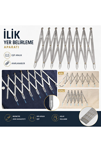 SEVDİK Akordiyon İlik Cetveli Eşit Aralıklı Katlanır Cetvel