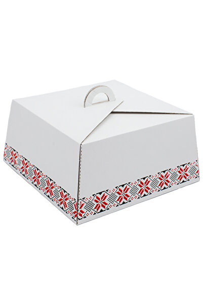 Misavan Cutie tort CT2, alba, 27*27*14.5cm, 25 buc/ set (2.5kg)