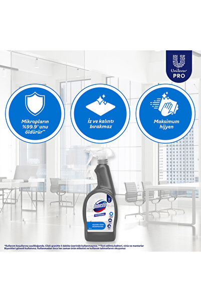Domestos Professional Hijyenik Yüzey Dezenfektanı 750 ml x3