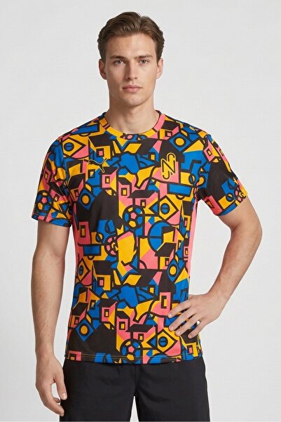 Puma Men Slim Fit Short Sleeve Training Jersey, Multicolor