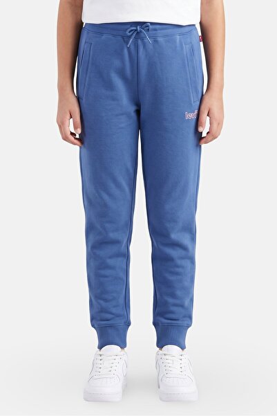 Levi's Kids Girl Embroidered Logo Jogger Pants, Slate Blue