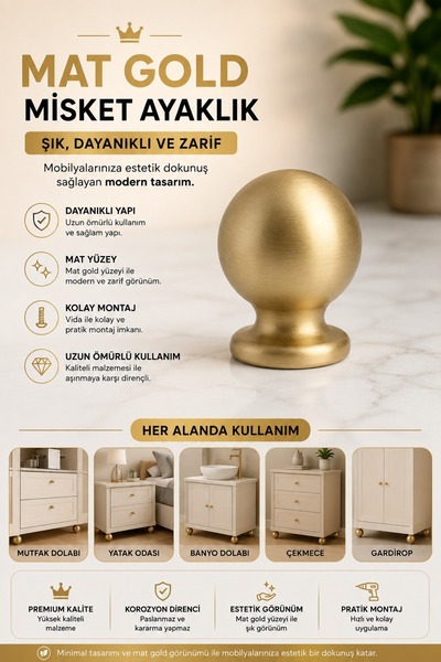 Marwood Workshop MAT GOLD MİSKET KULP