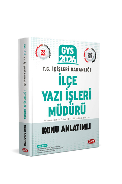 Data Yayınları T.C. İçişleri Bakanlığı İlçe Yazı İşleri Müdürü GYS Konu Anlat...