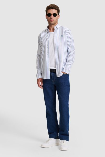 U.S. Polo Assn. Men's Petrol Long Sleeve Shirt 50324651-Vr102