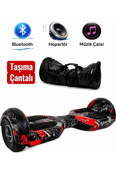 RYDER STAR Elektrikli Kaykay Hoverboard 6.5 Inch Bluetooth Hoparlörlü Akıllı ...