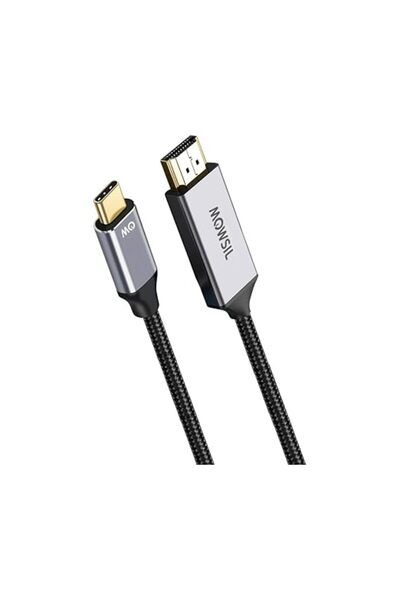 MOWSIL كابل USB-C إلى HDMI بطول 2 متر، USB 3.1 Type-C إلى HDMI بدقة 4K@60Hz، ...