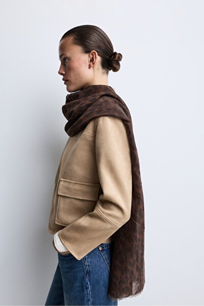 LEFTIES Leopar desenli fular