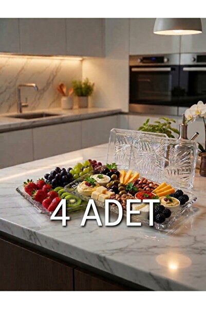 Paşabahçe Set of 4 22X12 cm Presentation & Serving Plates