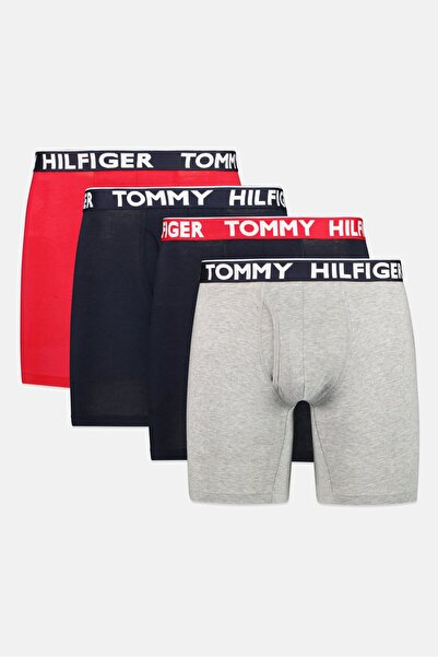 Tommy Hilfiger Men 4 Pcs Brand Logo Boxer Briefs, Multicolor