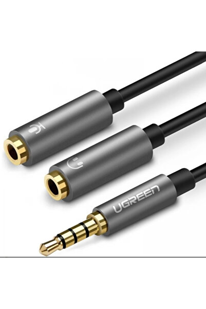 Ugreen Cablu splitter audio 30619 Jack 3 5 mm TRRS negru
