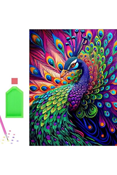 Hannea ® Peacock 5D Diamond Painting Kit - 30x40cm DIY Craft for Adults, Spar...